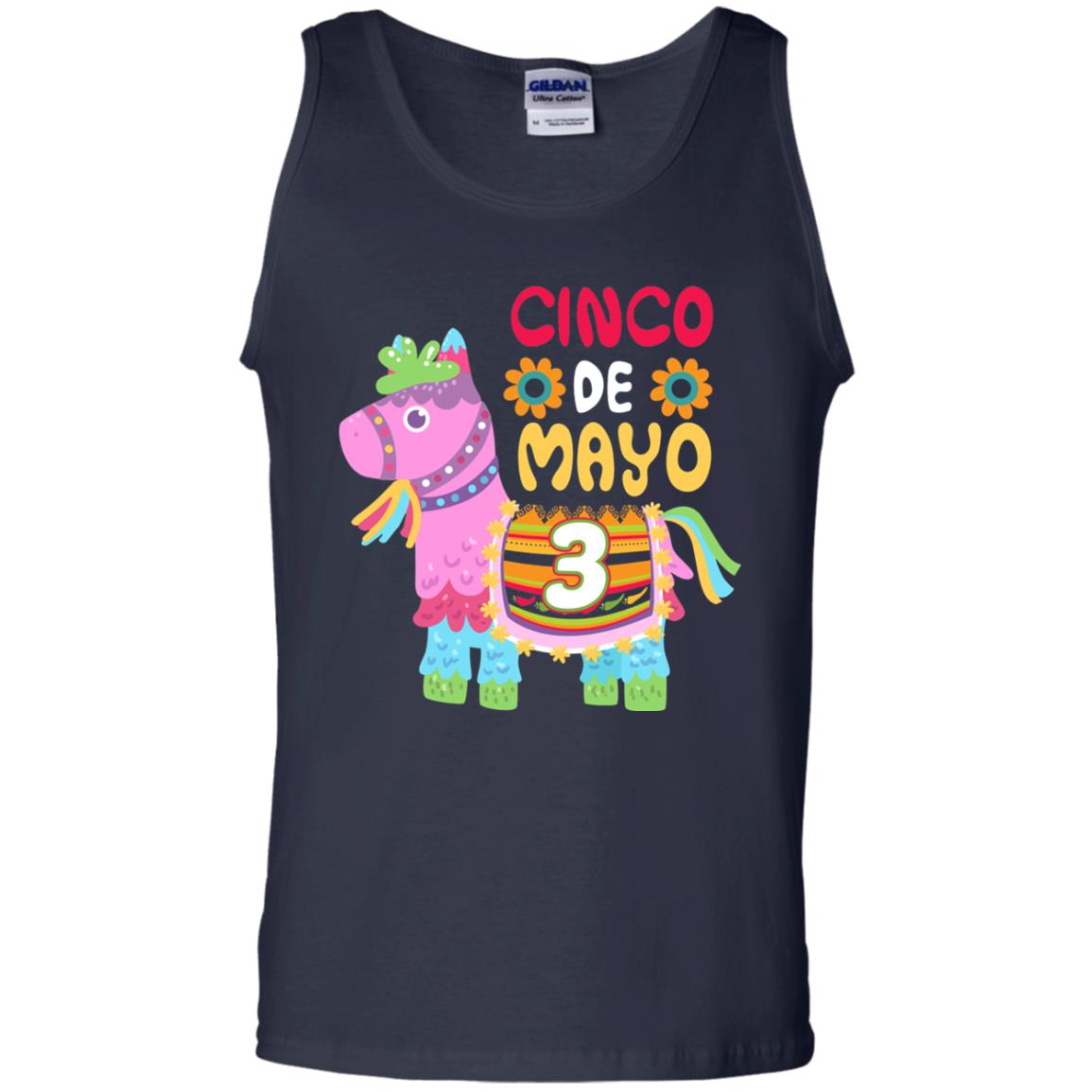 Cinco De Mayo Pinata Jockeys Horse Race 3rd Birthday T-shirt Navy