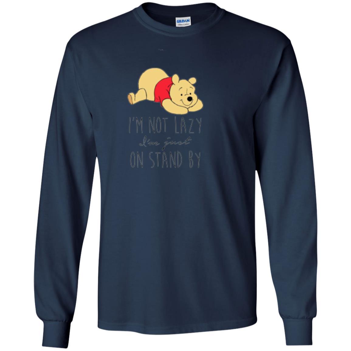 Cartoon T-shirt I'm Not Lazy I'm Just On Stand By Navy