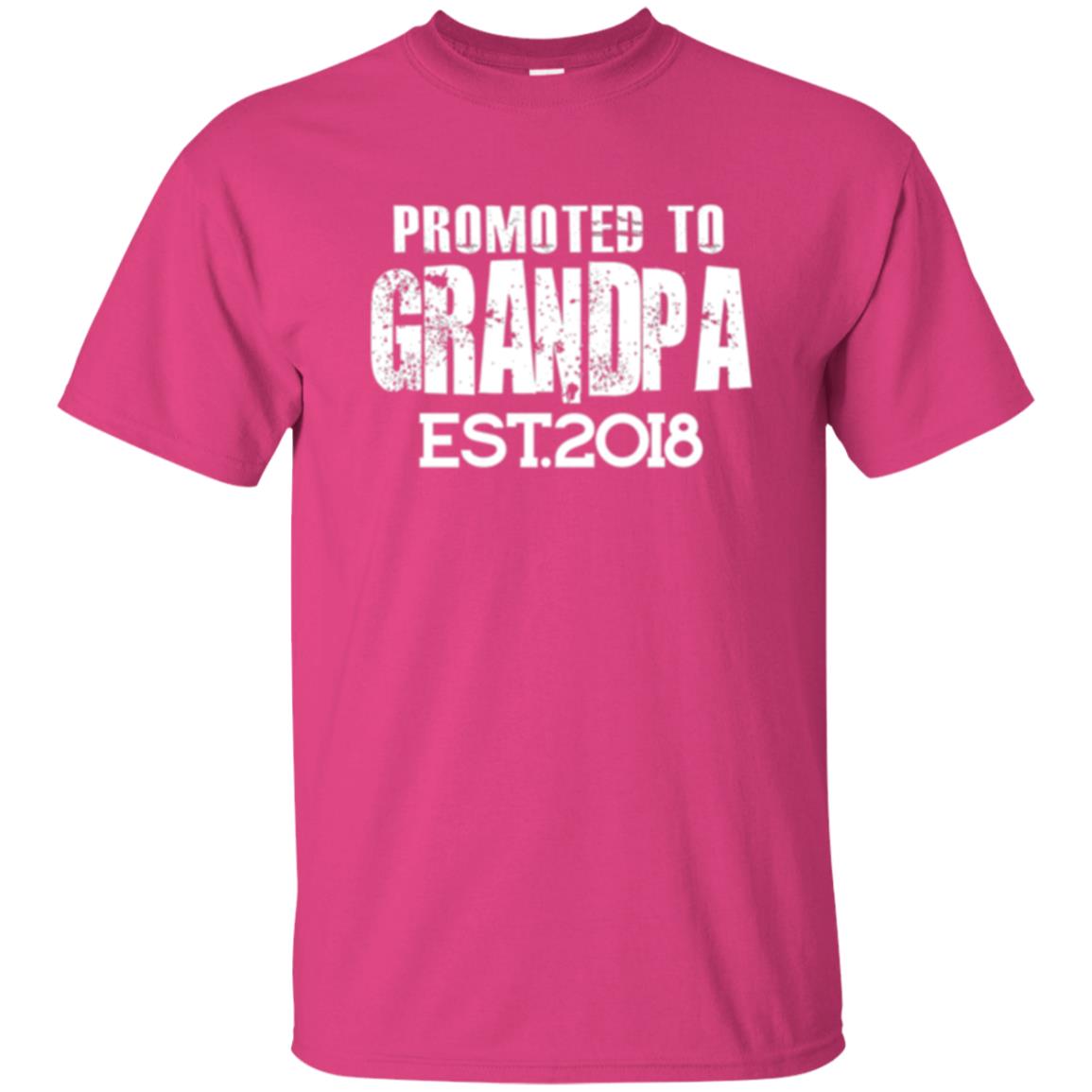Papa T-shirt Promoted To Grandpa Est 2018 T-shirt Heliconia