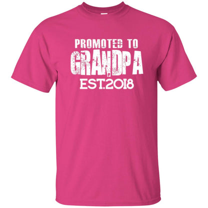 Papa T-shirt Promoted To Grandpa Est 2018 T-shirt Heliconia