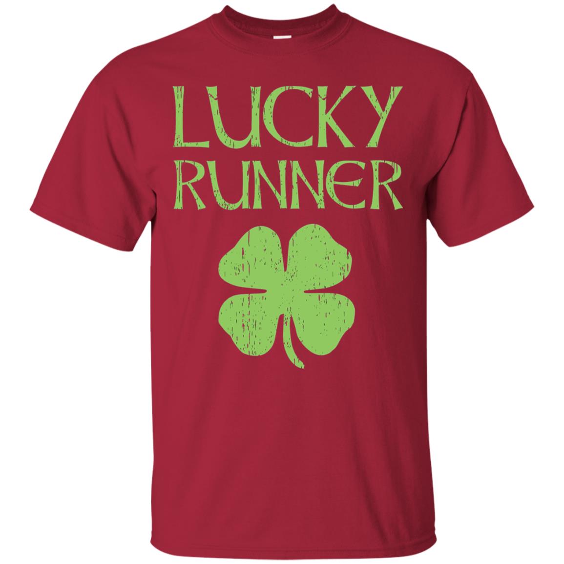 Irish Running Lucky Runners St. Patrick_s Day T-shirt Cardinal