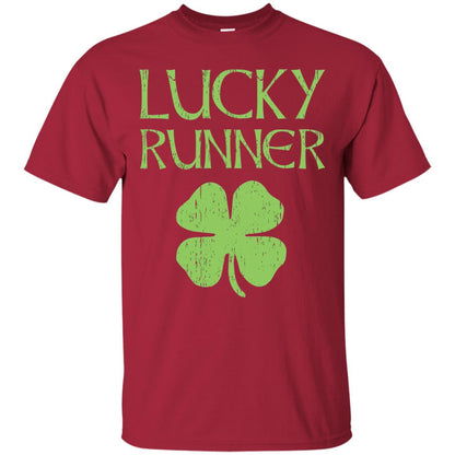 Irish Running Lucky Runners St. Patrick_s Day T-shirt Cardinal