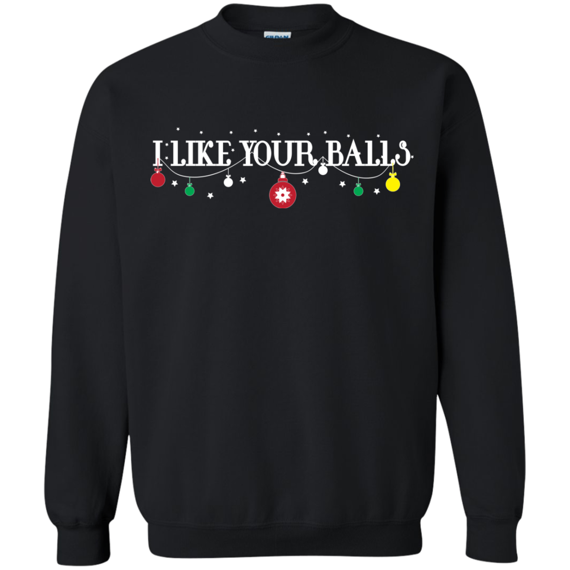 Christmas T-shirt I Like Your Balls Black