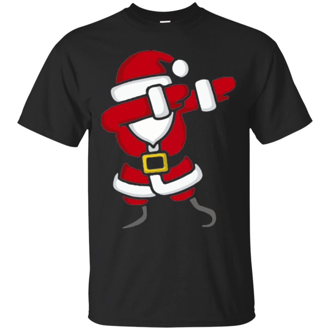 Christmas T-shirt Dabbing Santa Claus Black