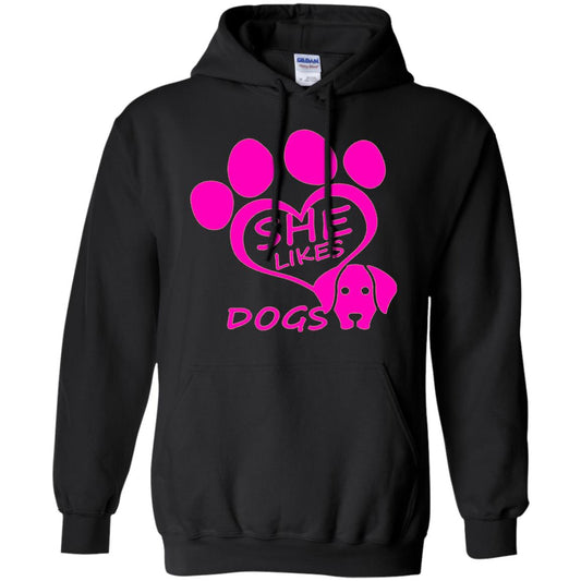 Dog Lovers Shirt She Likes Dogs Black