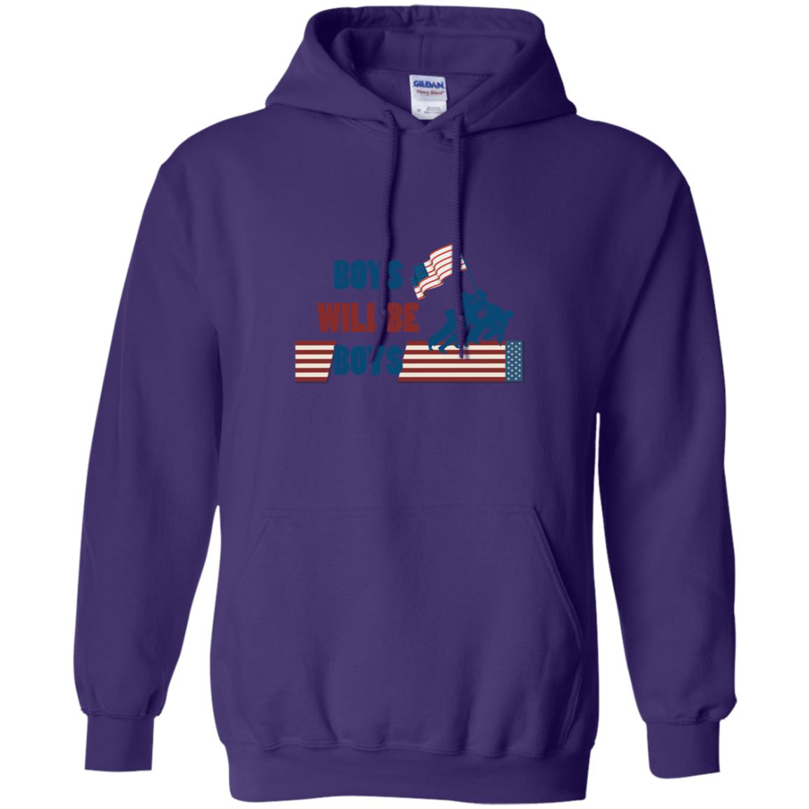 Boys Will Be Boys Military Shirt Purple