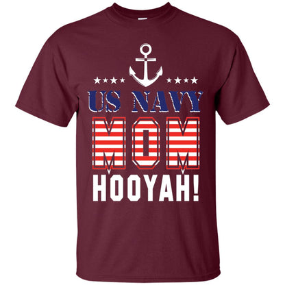 Us Navy Mom Hooyah Shirt Maroon