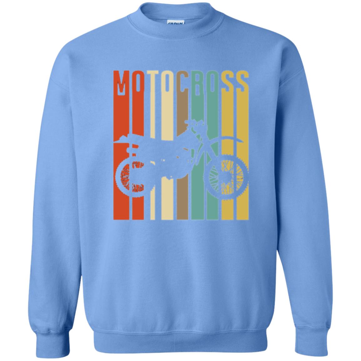 Dirt Bike Silhouette T-shirt Cool Vintage Motocross Carolina Blue