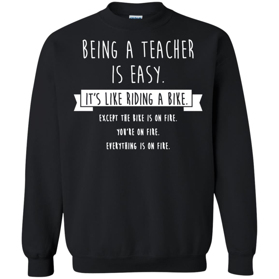 Being A Teacher Is Easy Funny Sarcastic T-shirt Black