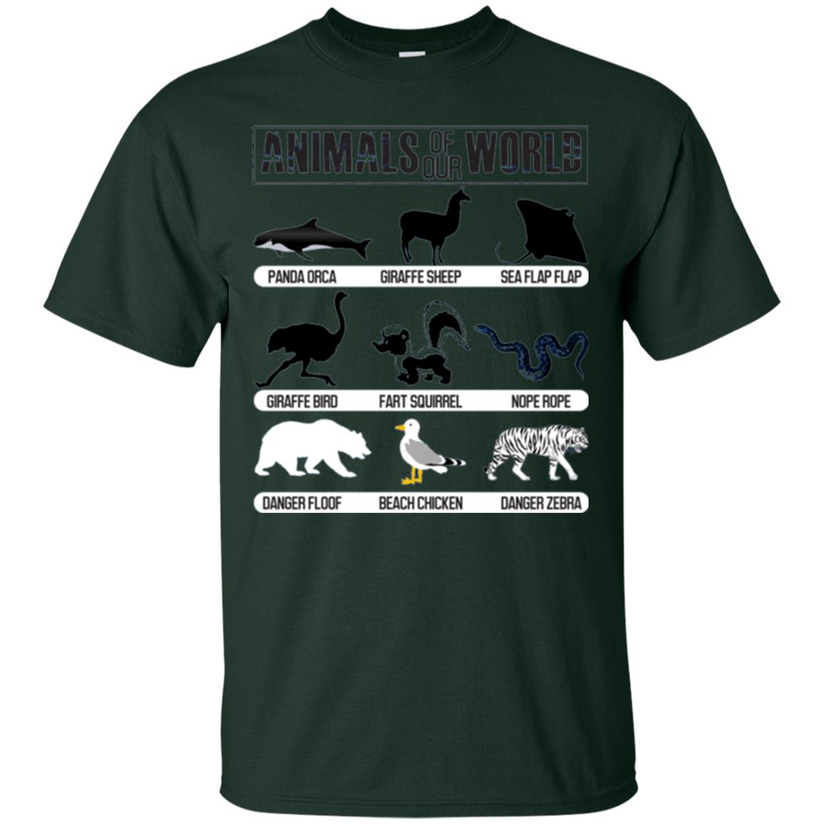 Save Animals Of Our World T-shirt Forest Green