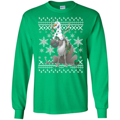 Film T-shirt Frozen Olaf Sven Riding Antler Irish Green
