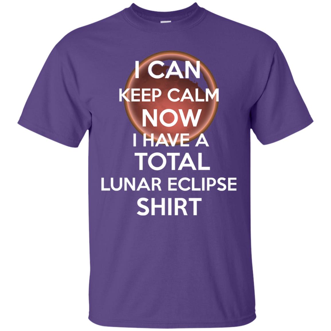 Lunar Eclipse 2018 Shirt Blood Moon Keep Calm Now T-shirt Purple