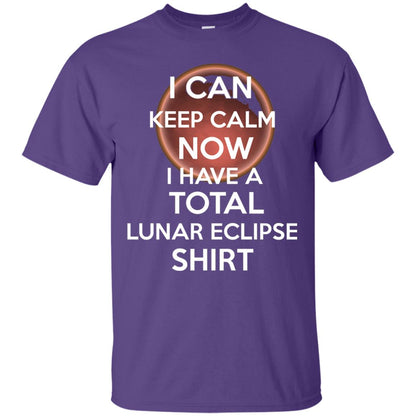 Lunar Eclipse 2018 Shirt Blood Moon Keep Calm Now T-shirt Purple