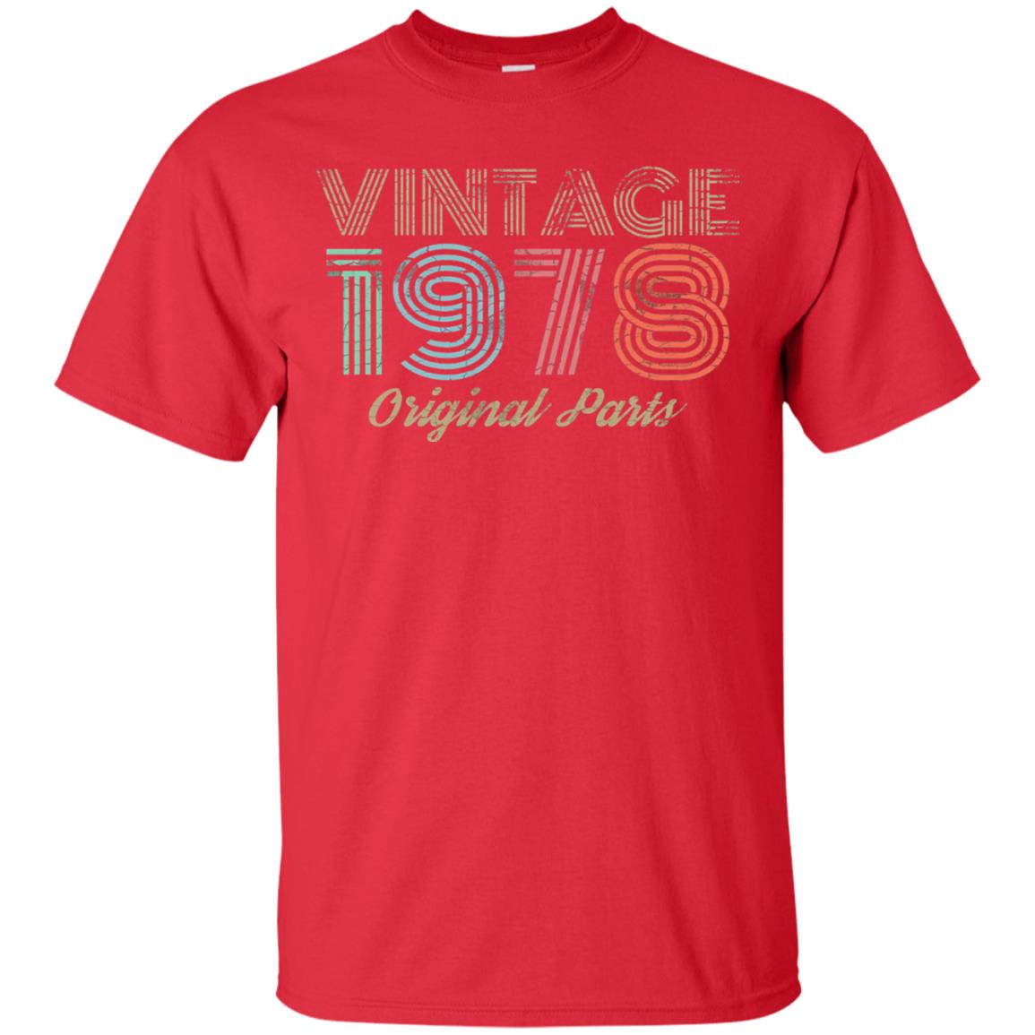 Vintage 1978 T-shirt Retro 70s 40th Birthday Red
