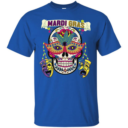 New Orleans Beads Skull Mardi Gras T-shirt Royal