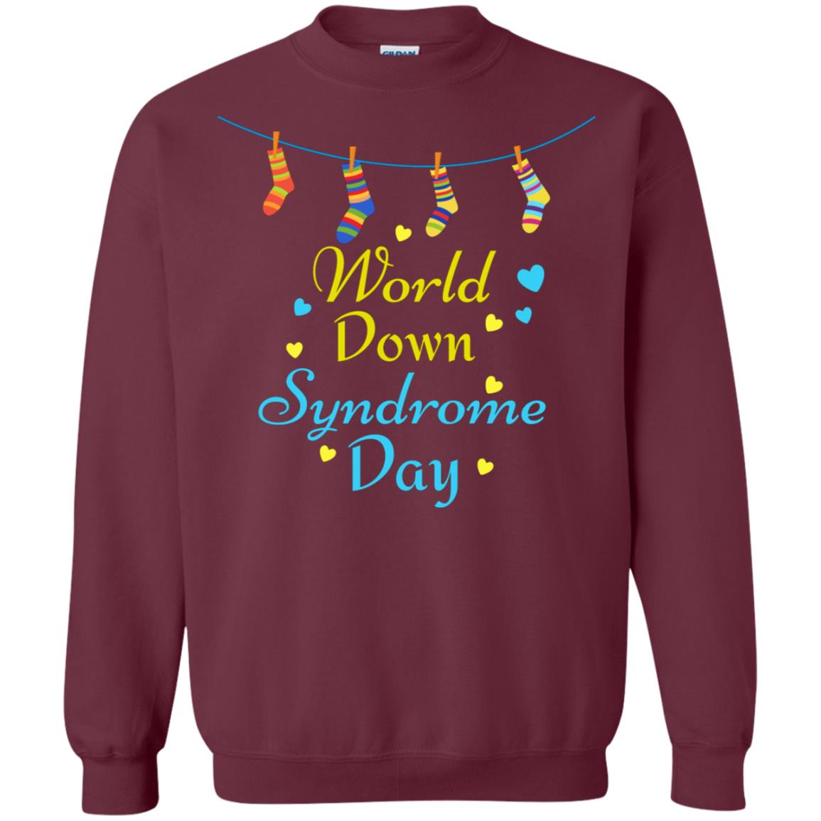 World Down Syndrome Day 21st March Gift Shirt Maroon