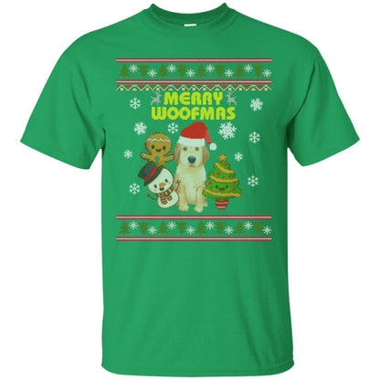 Merry Woofmas Dogs Lovers X-mas 2018 Gift Shirt Irish Green