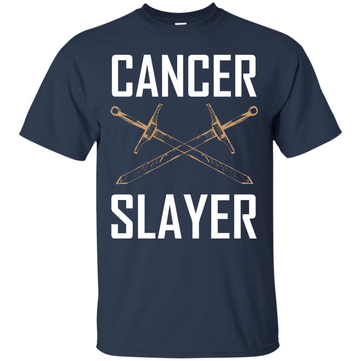 Cancer Slayer Cancer Survivor Shirt Navy