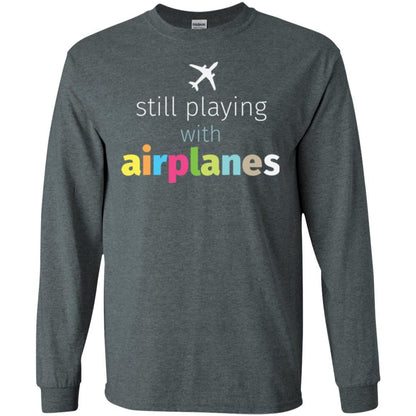 Pilot T-shirt Still Playing With Airplanes Dark Heather