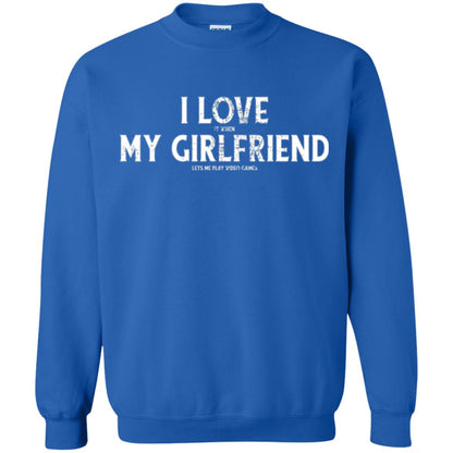 Funny Gamer T-shirt I Love My Girlfriend Lets Me Play Video Games Royal
