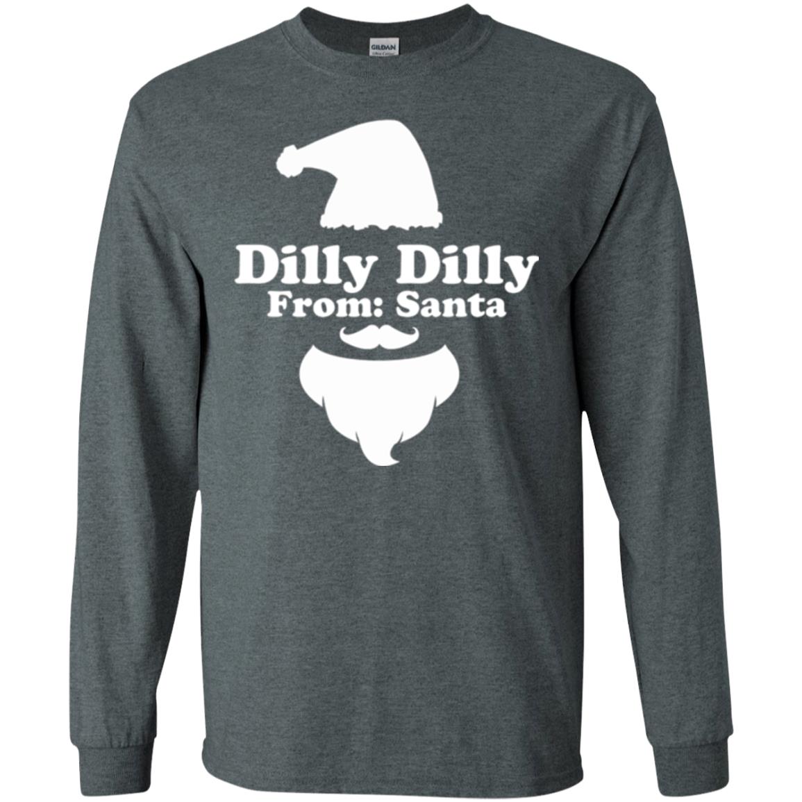 Christmas T-shirt Dilly Dilly From Santa Dark Heather