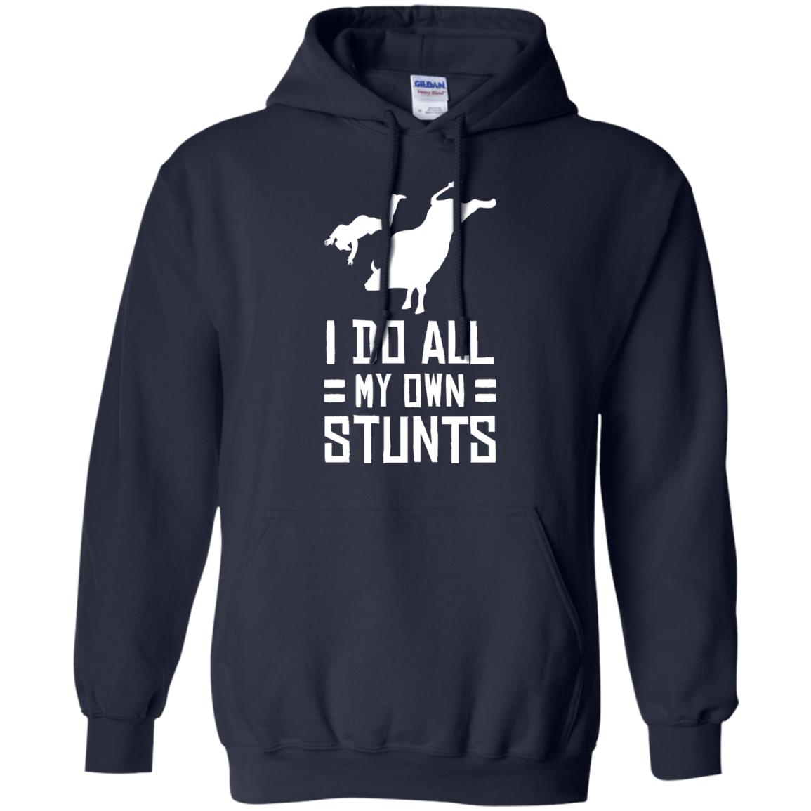 Bull Rider Shirt I Do All My Own Stunts Navy