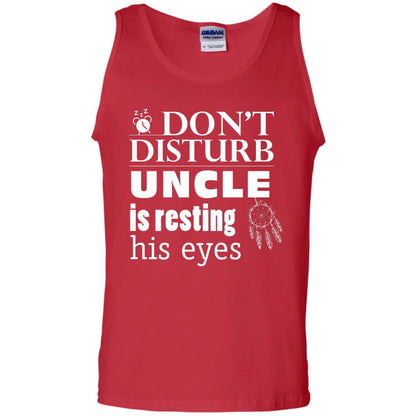 Don't Disturb Uncle Is Resting His Eyes Funny Uncle Shirt Red