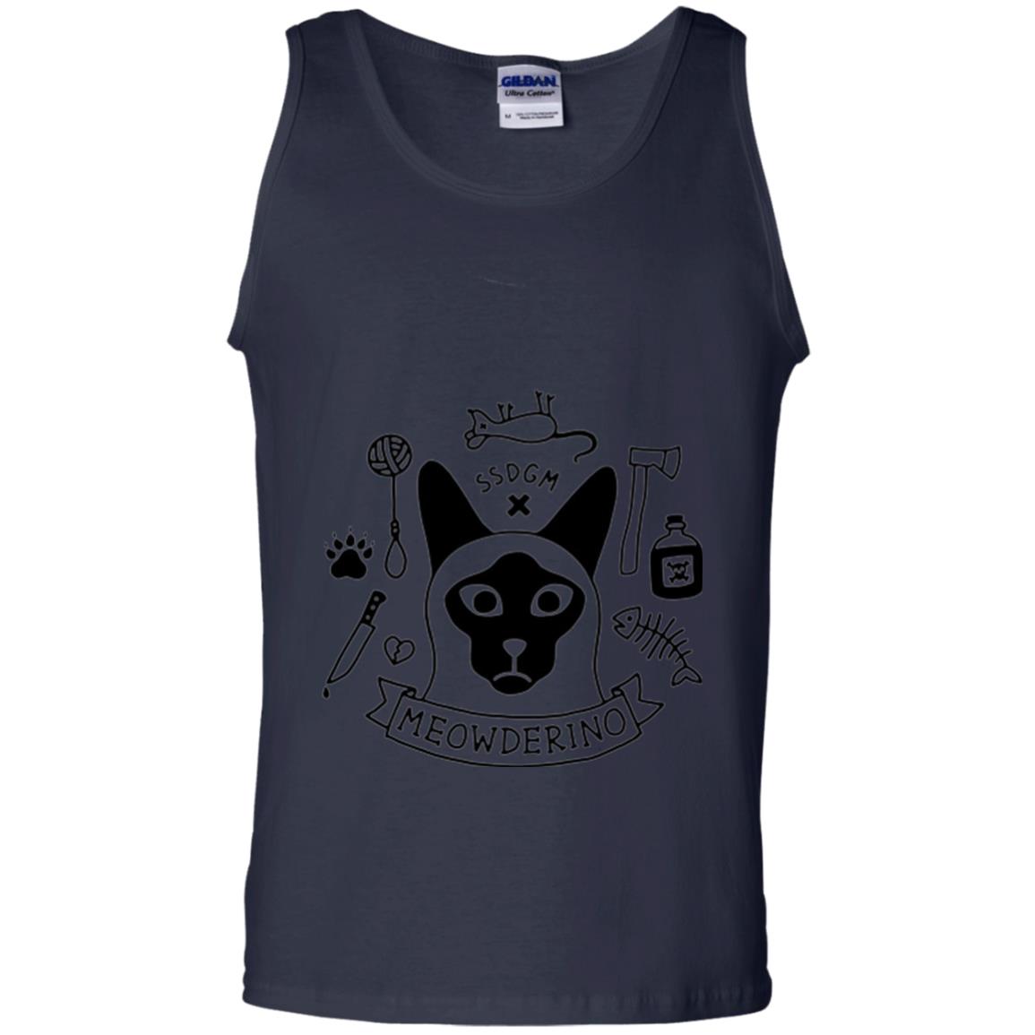 Meowderino T-shirt True Crime Cat Navy