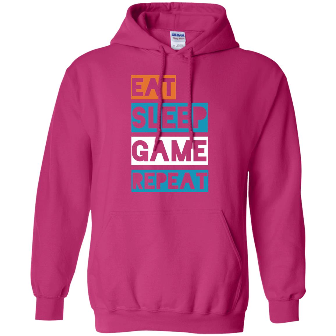Eat Sleep Game Repeat Video Gamer Player T-shirt Heliconia