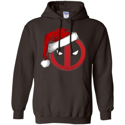 Christmas T-shirt Marvel Deadpool Icon Santa Hat Christmas Graphic Dark Chocolate
