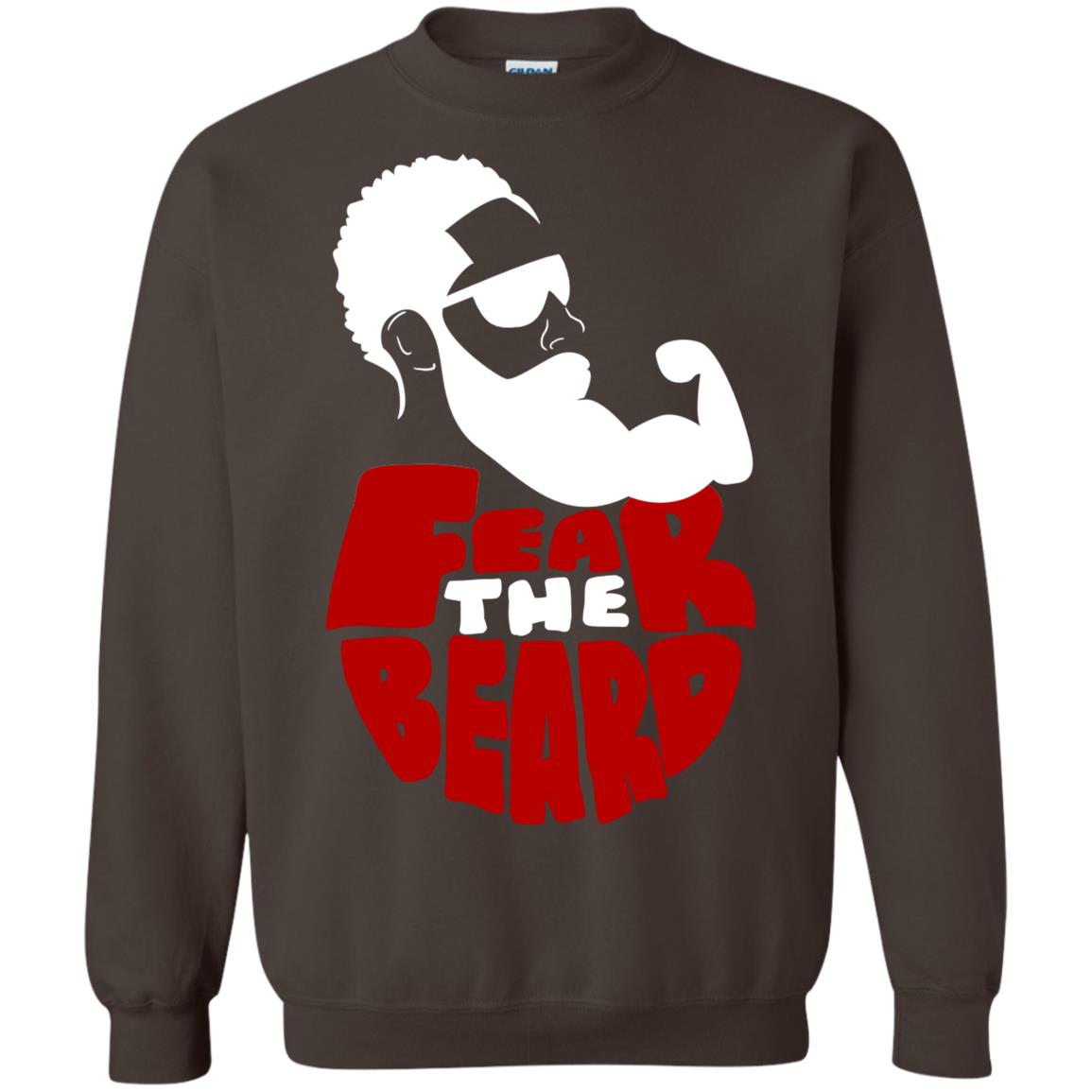 Fear The Beard No Shave November Gift Shirt For Mens Dark Chocolate
