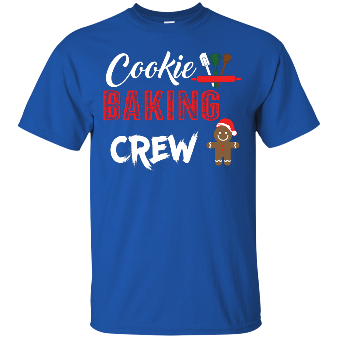 Christmas T-Shirt Cookie Baking Crew Royal
