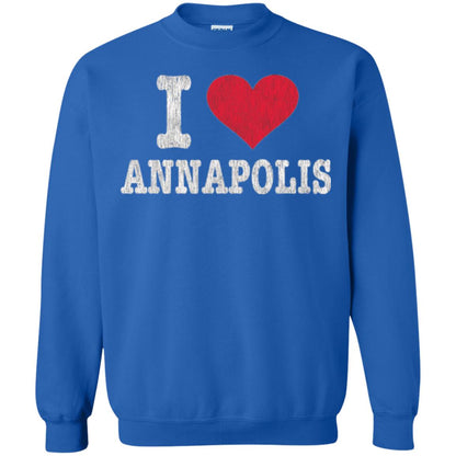 Distressed Retro I Love Annapolis T-shirt Royal