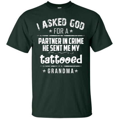 He Sent Me My Tattooed Grandma Mama Shirt Forest