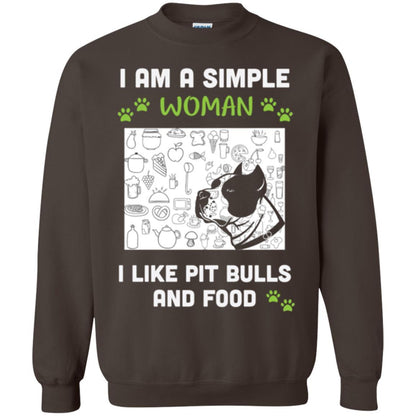 Pitbull Lover T-shirt I Am A Simple Woman I Like Pit Bulls