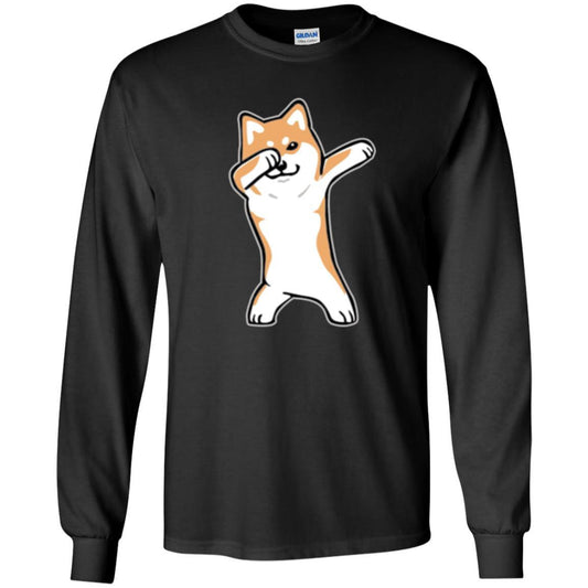 Dog Lover T-shirt Dabbing Shiba Inu Doge Black