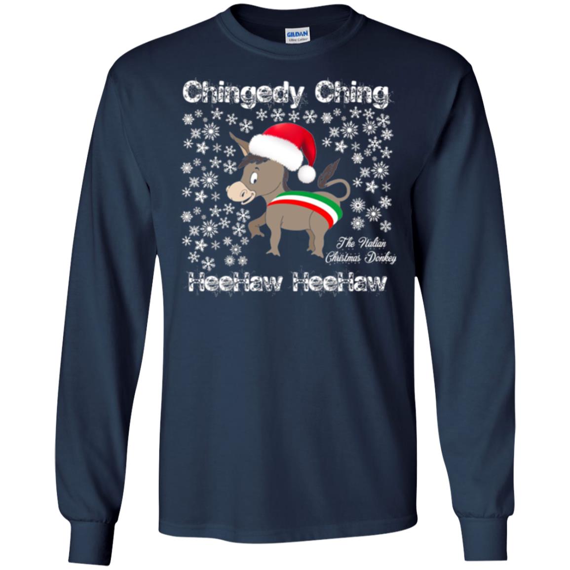 Christmas T-shirt The Italian Christmas Donkey Navy