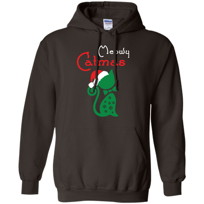 Cat Christmas T-Shirt Meowy Catmas Dark Chocolate