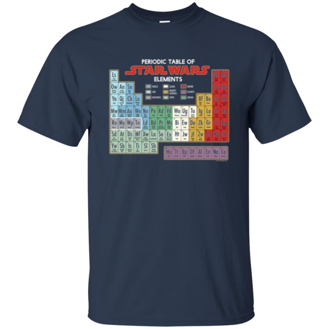 Film T-shirt Star Wars Periodic Table Of Elements Graphic Navy