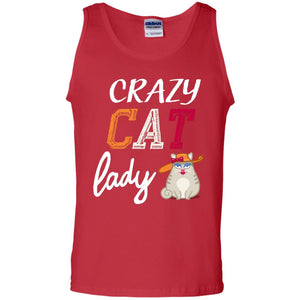 Crazy Cat Lady Chicken Shirt For Girls WomensG220 Gildan 100% Cotton Tank Top