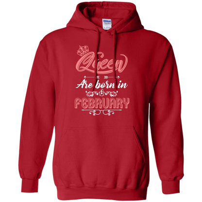 Brithday T-Shirt Queen Are Born In February Red