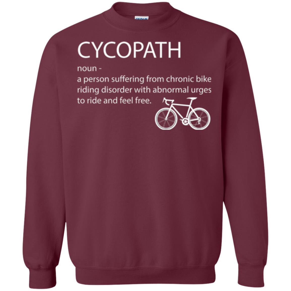 Biker T-shirt Cycopath Definition T-shirt Maroon