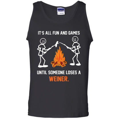 Camper T-shirt It’s All Fun And Games Until Someone Loses A Weiner Black