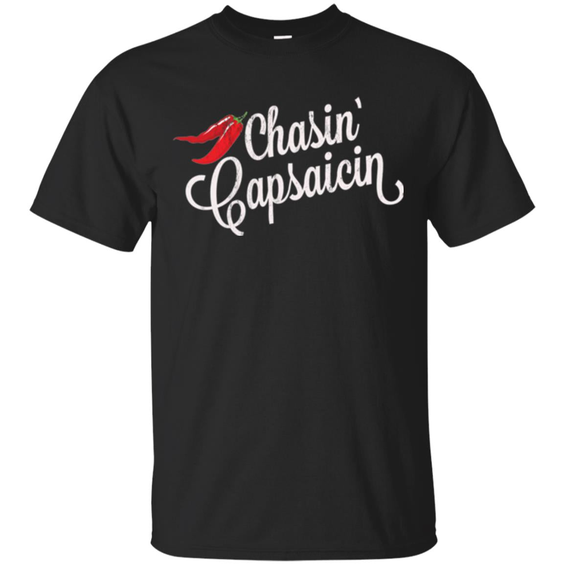 Hot Pepper Lover T-shirt Chasin Capsaicin Spicy Food Black