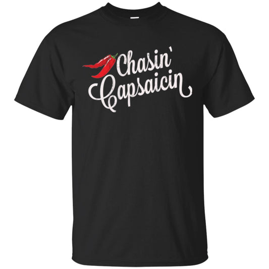 Hot Pepper Lover T-shirt Chasin Capsaicin Spicy Food Black