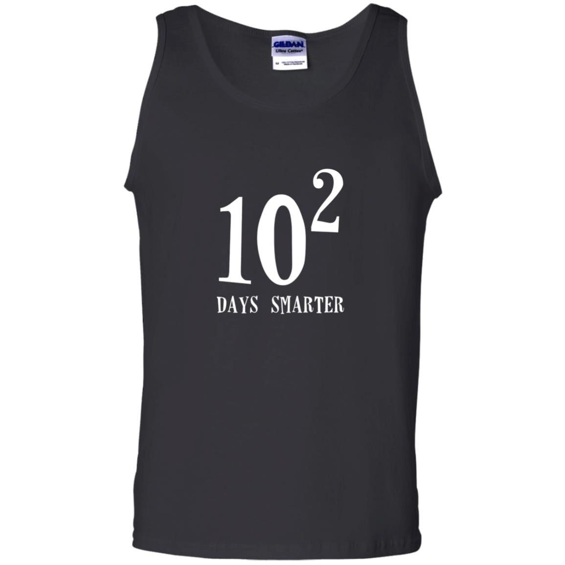 Funny Math 100th Day T-shirt 10 Squared Is 100 Days Smarter Black