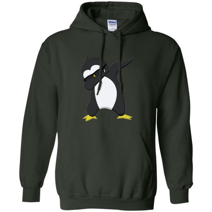 Chirstmas T-shirt Dabbing Penguin Forest Green