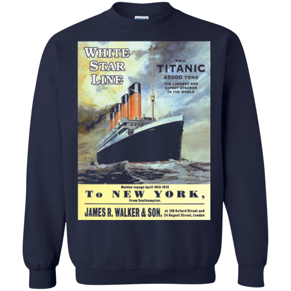 Film T-shirt Sailing Ship Cruise Vintage Poster Navy