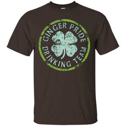 Funny Ginger Pride Drinking Team Irish T-shirt Dark Chocolate
