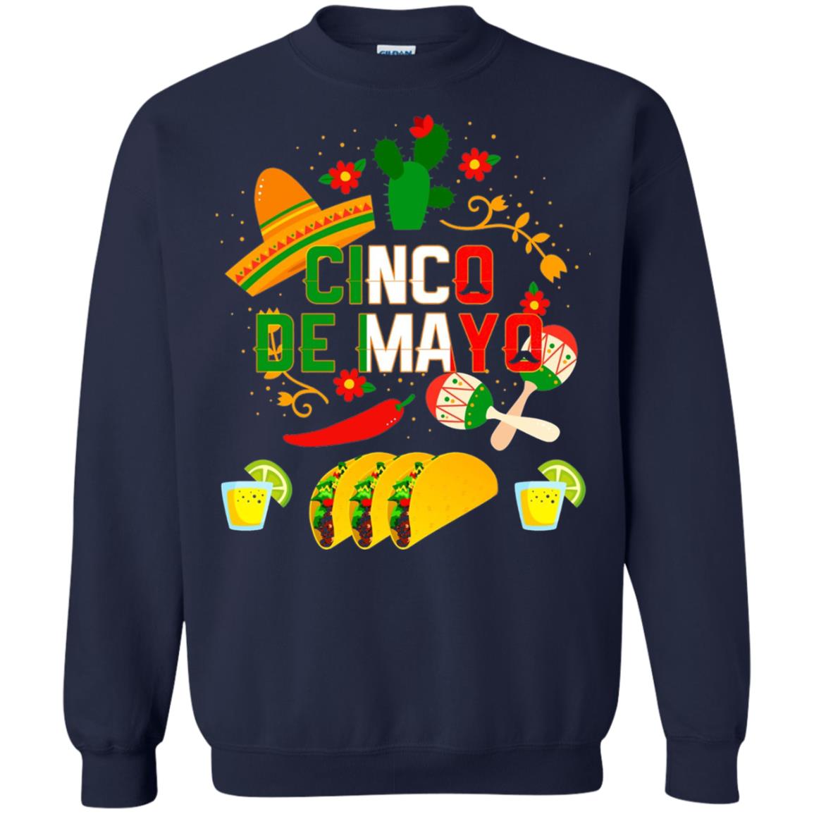 Fiesta Cinco De Mayo T-shirt Cinco De Mayo Navy